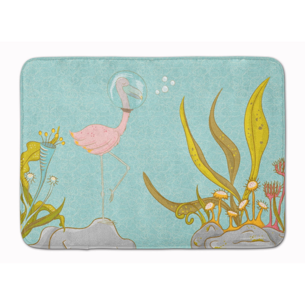 Flamingo Underwater No. 2 Machine Washable Memory Foam Mat - Multi