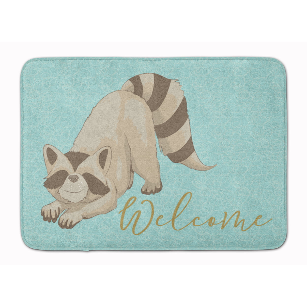BB8560RUG Raccoon Welcome Machine Washable Memory Foam Mat