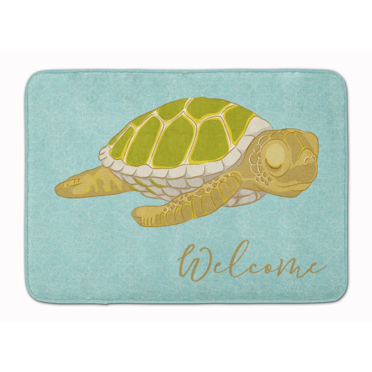 BB8562RUG Sea Turtle Welcome Machine Washable Memory Foam Mat