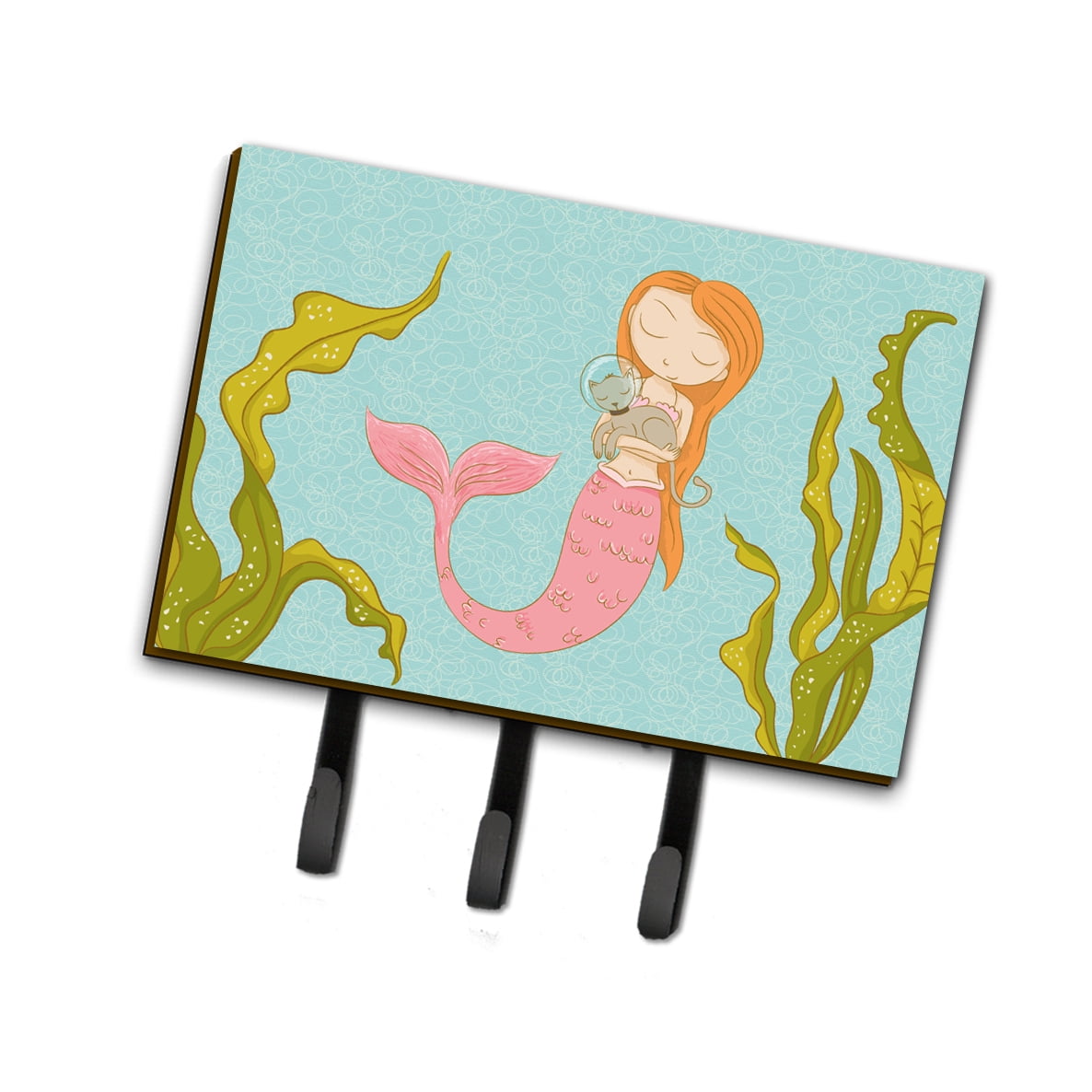 Picture of Carolines Treasures BB8540TH68 Mermaid and Cat Underwater Leash or Key Holder