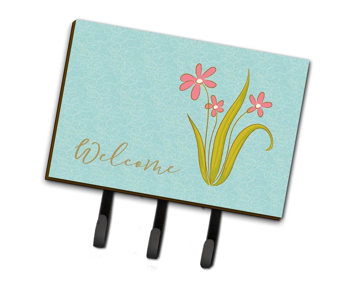 BB8552TH68 Flowers Welcome Leash or Key Holder