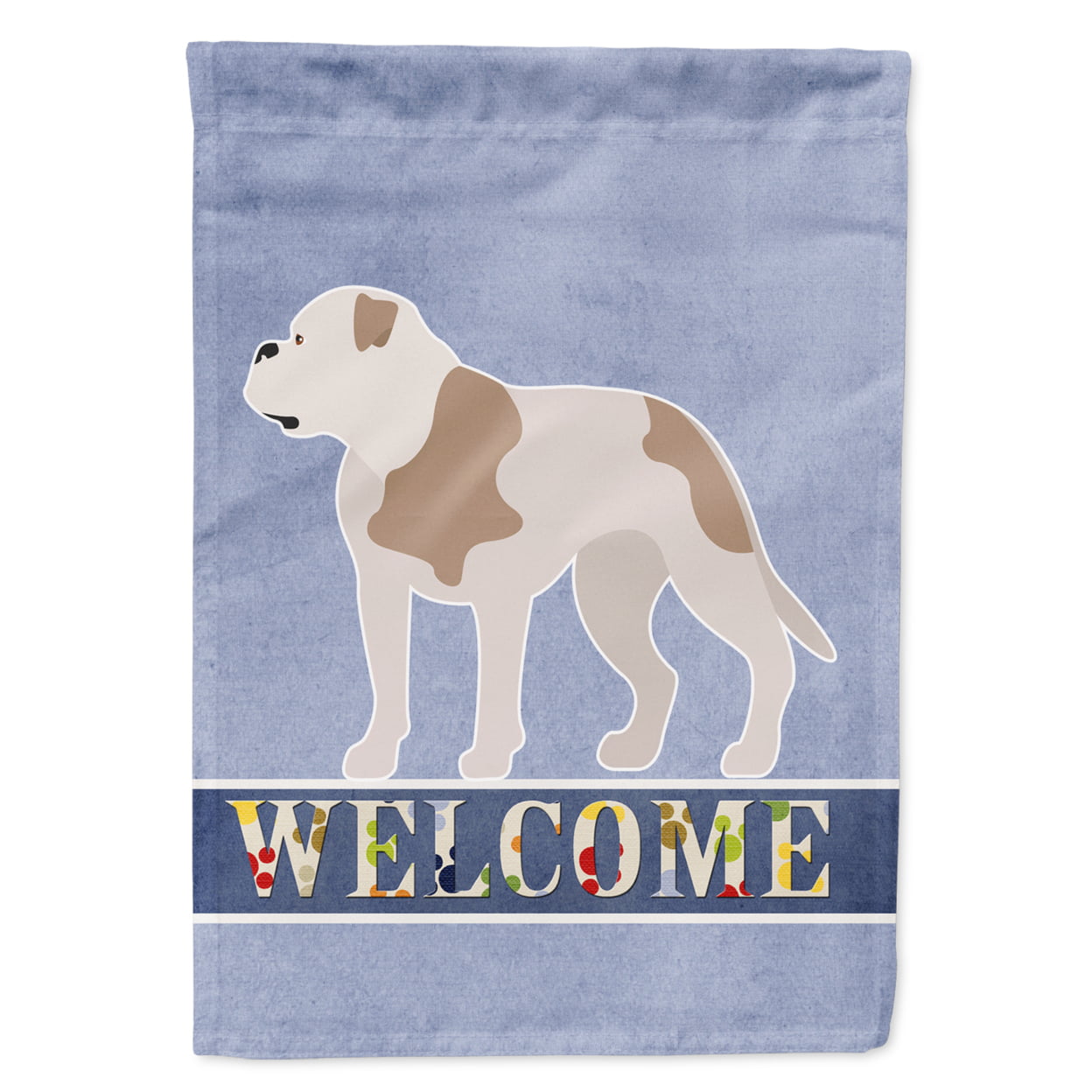 American Bulldog Welcome Flag Garden Size