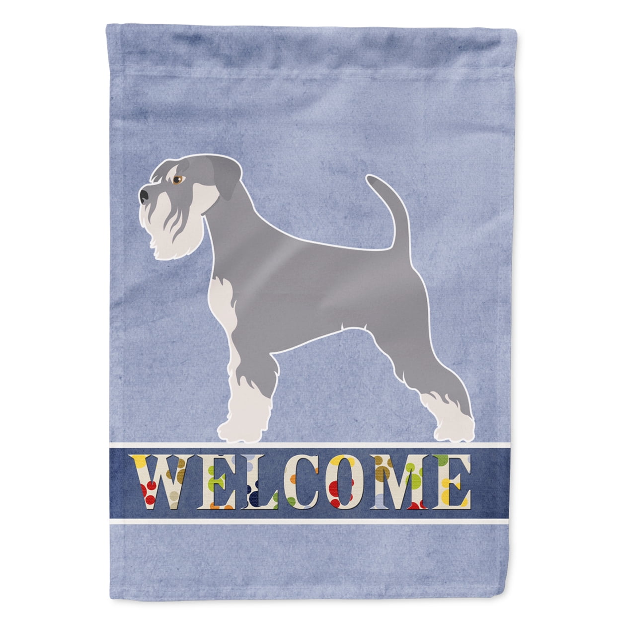 Schnauzer Welcome Flag Garden Size