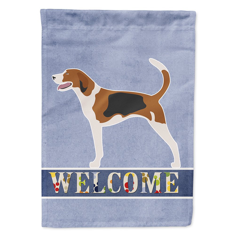 American Foxhound Welcome Flag Canvas House Size