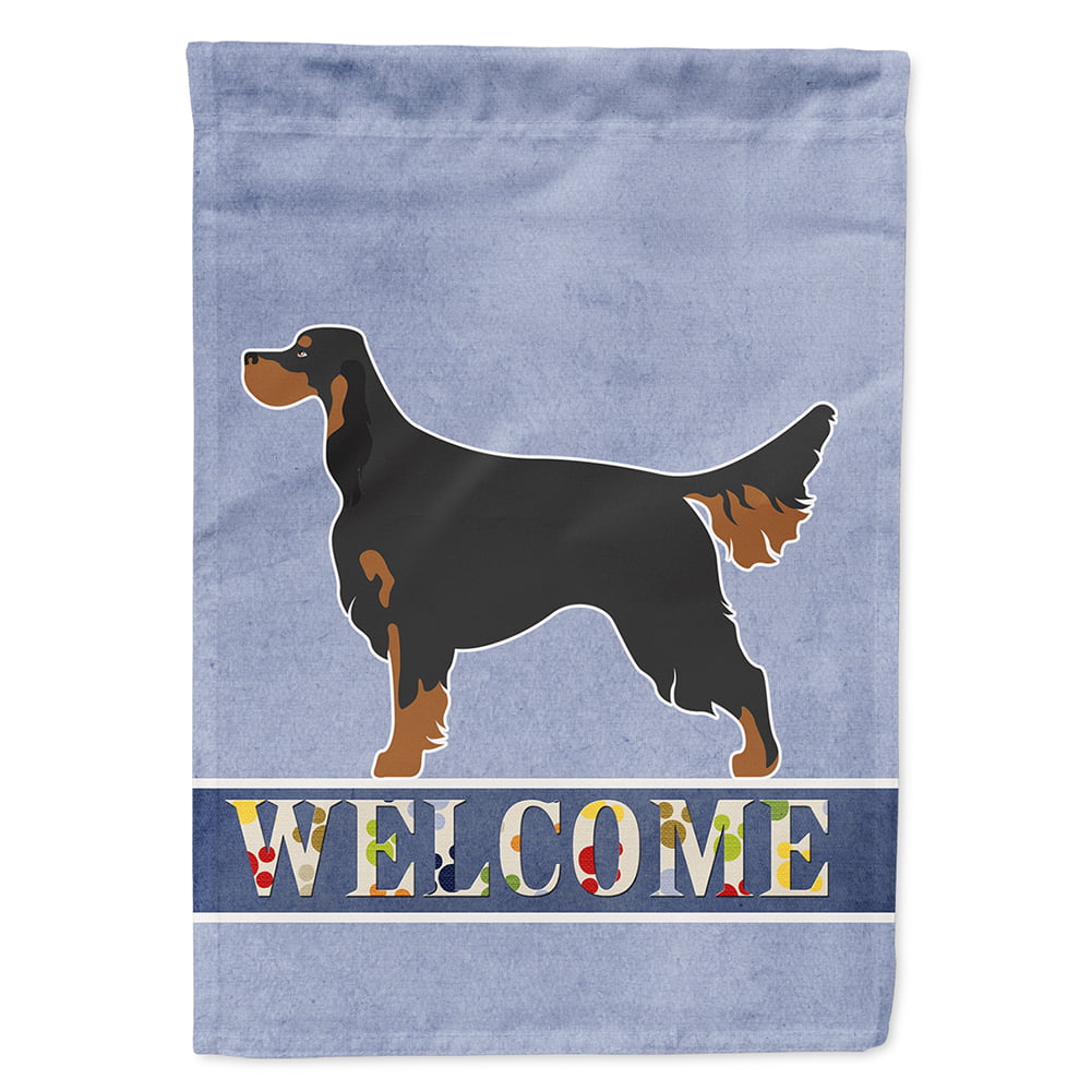Gordon Setter Welcome Flag Canvas House Size