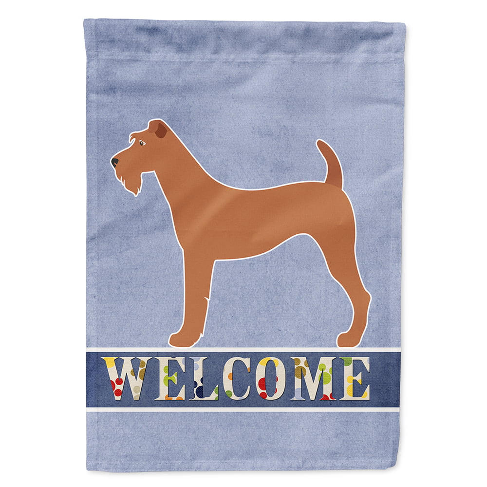 Irish Terrier Welcome Flag Canvas House Size
