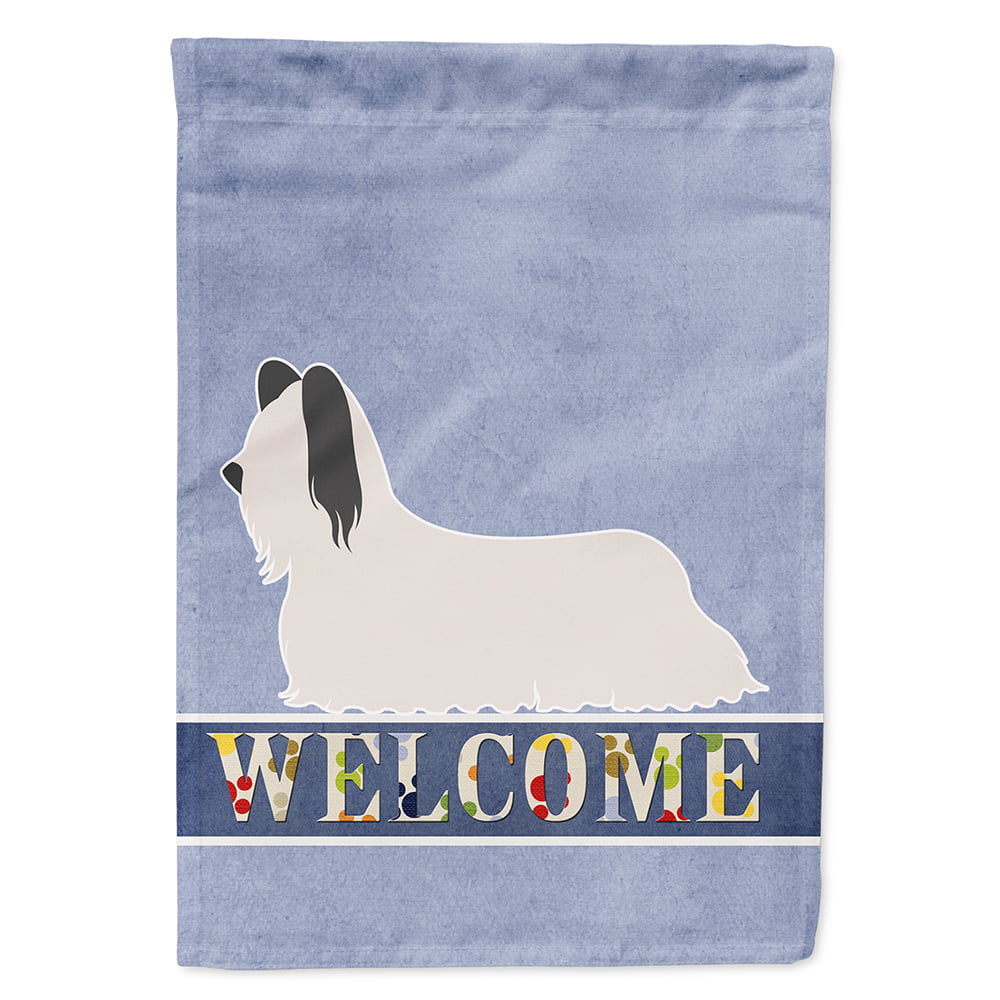 Skye Terrier Welcome Flag Canvas House Size