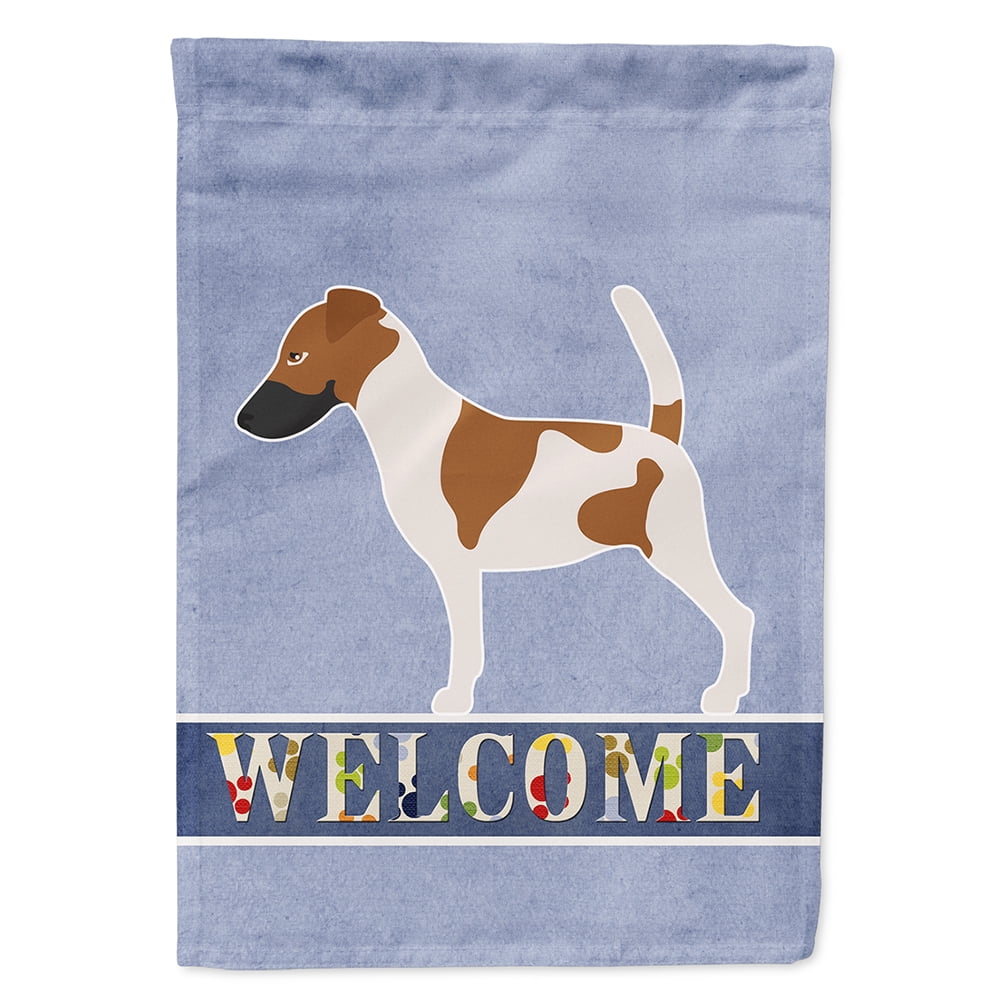 Smooth Fox Terrier Welcome Flag Canvas House Size