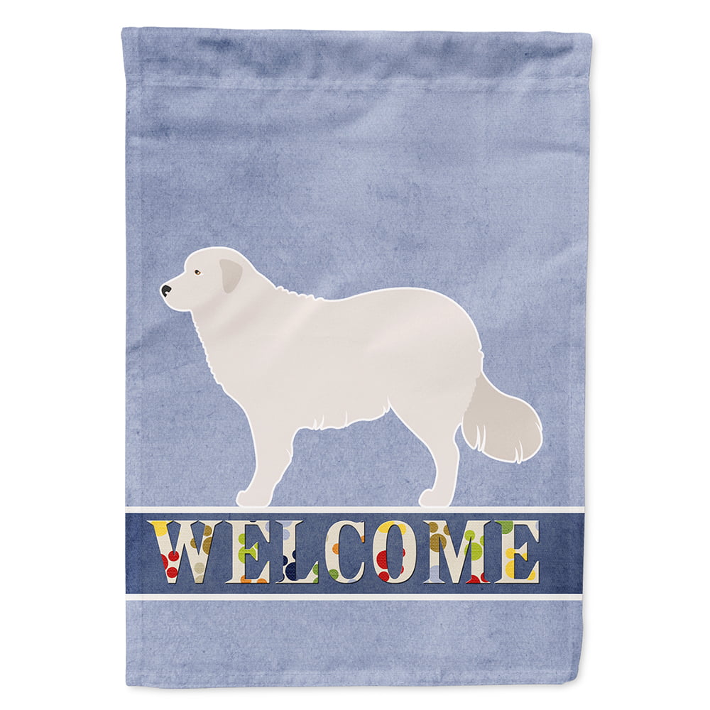 Kuvasz Welcome Flag Canvas House Size