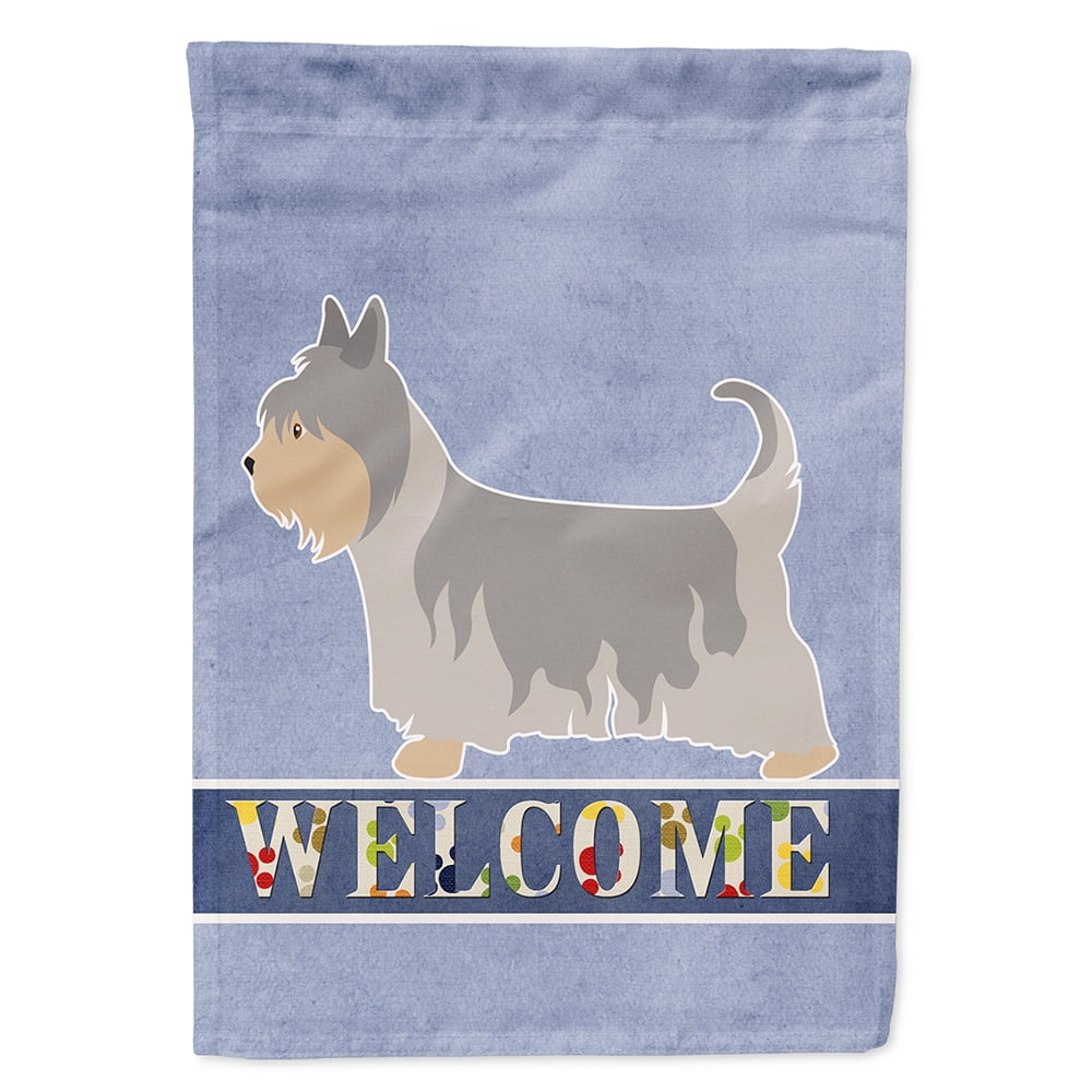 Australian Silky Terrier Welcome Flag Canvas House Size