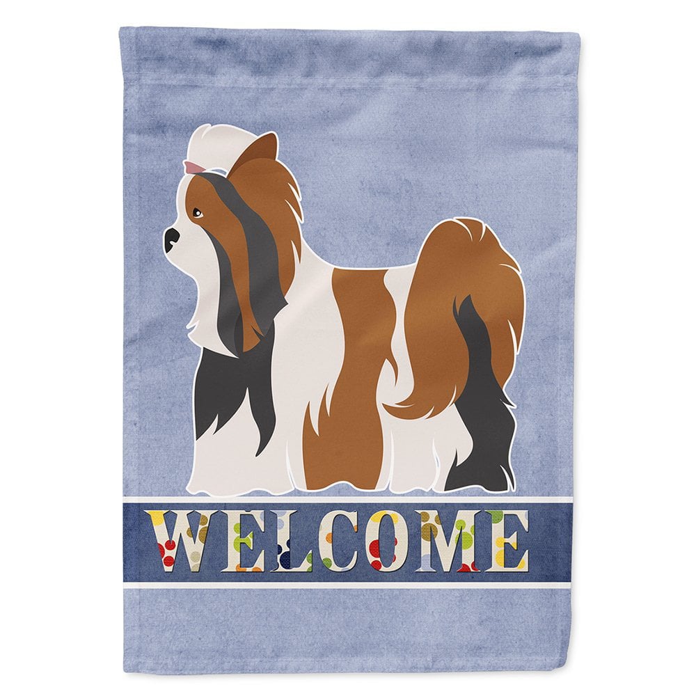 BB8308CHF Biewer Terrier Welcome Flag Canvas House Size
