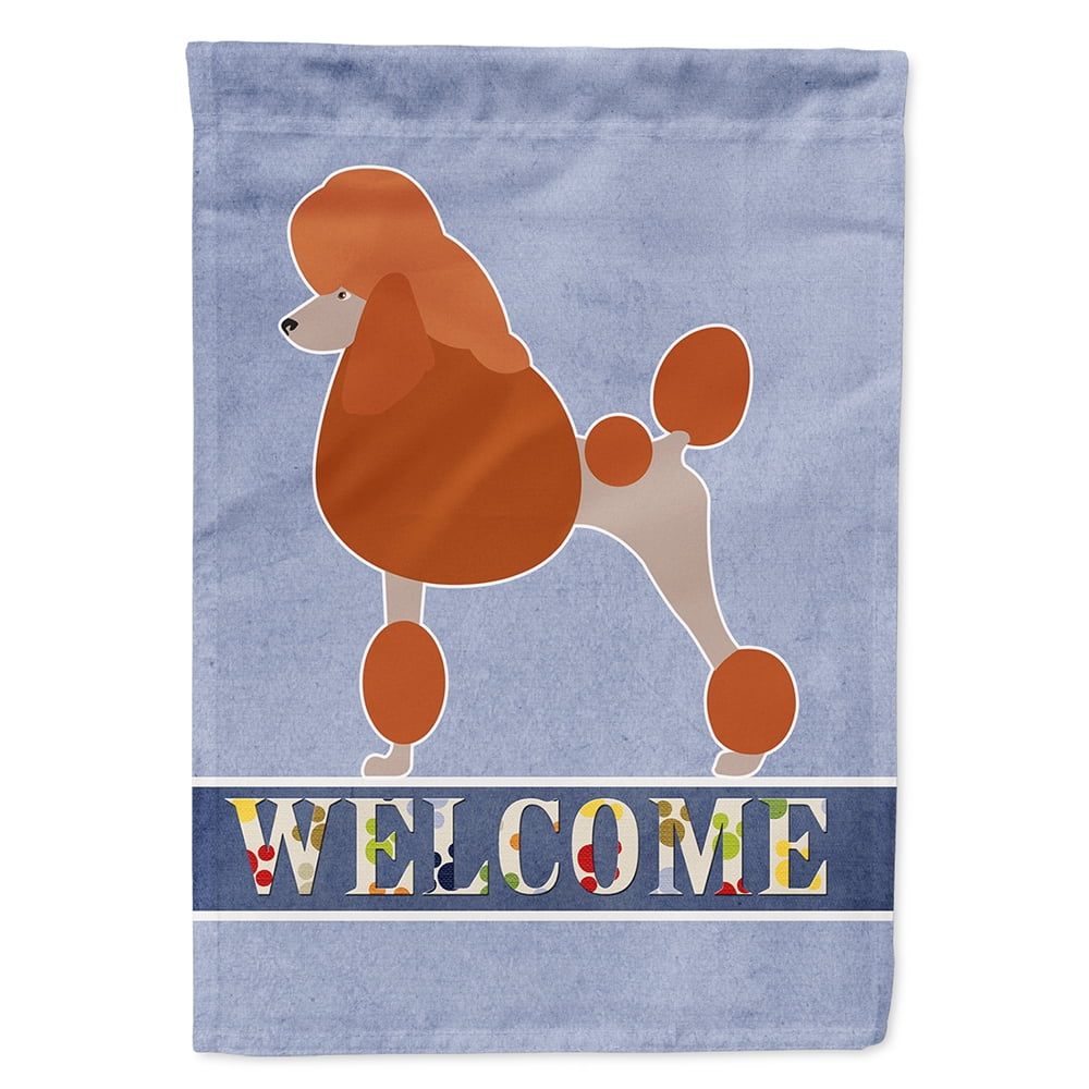BB8311CHF Royal Poodle Welcome Flag Canvas House Size