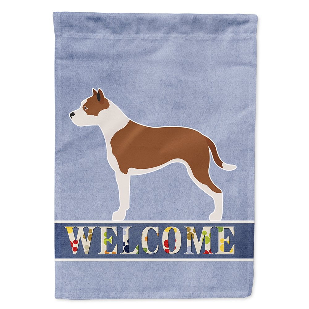 Pit Bull Terrier Welcome Flag Canvas House Size