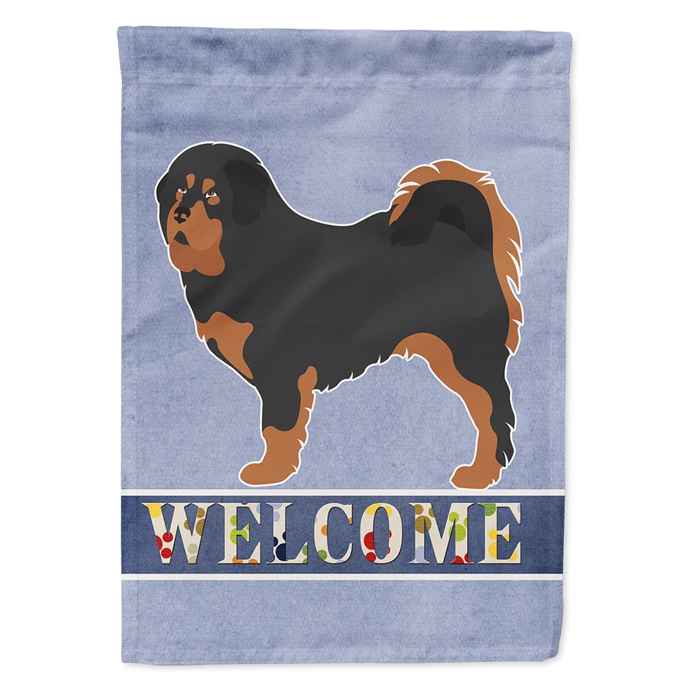 Tibetan Mastiff Welcome Flag Canvas House Size