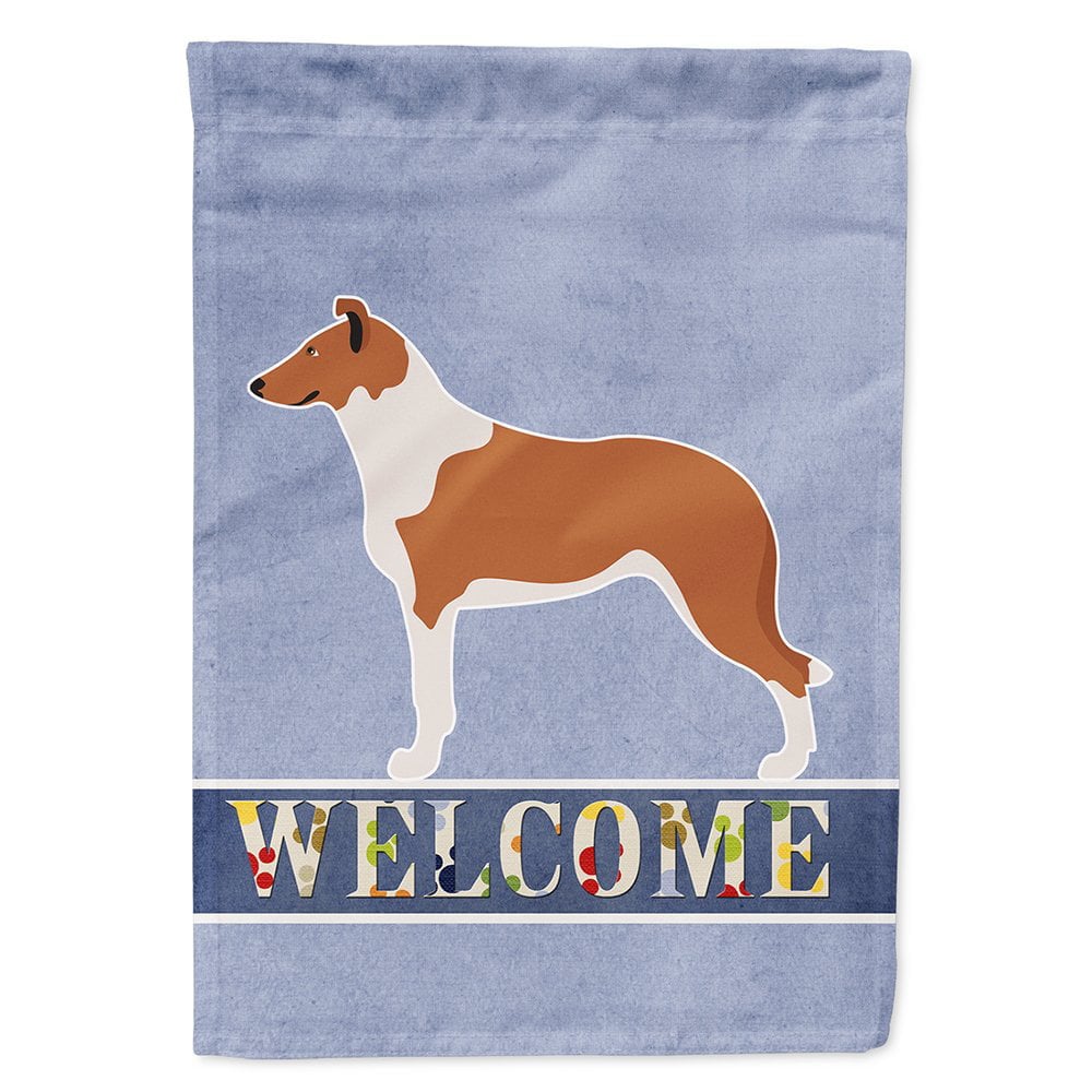 BB8342CHF Smooth Collie Welcome Flag Canvas House Size