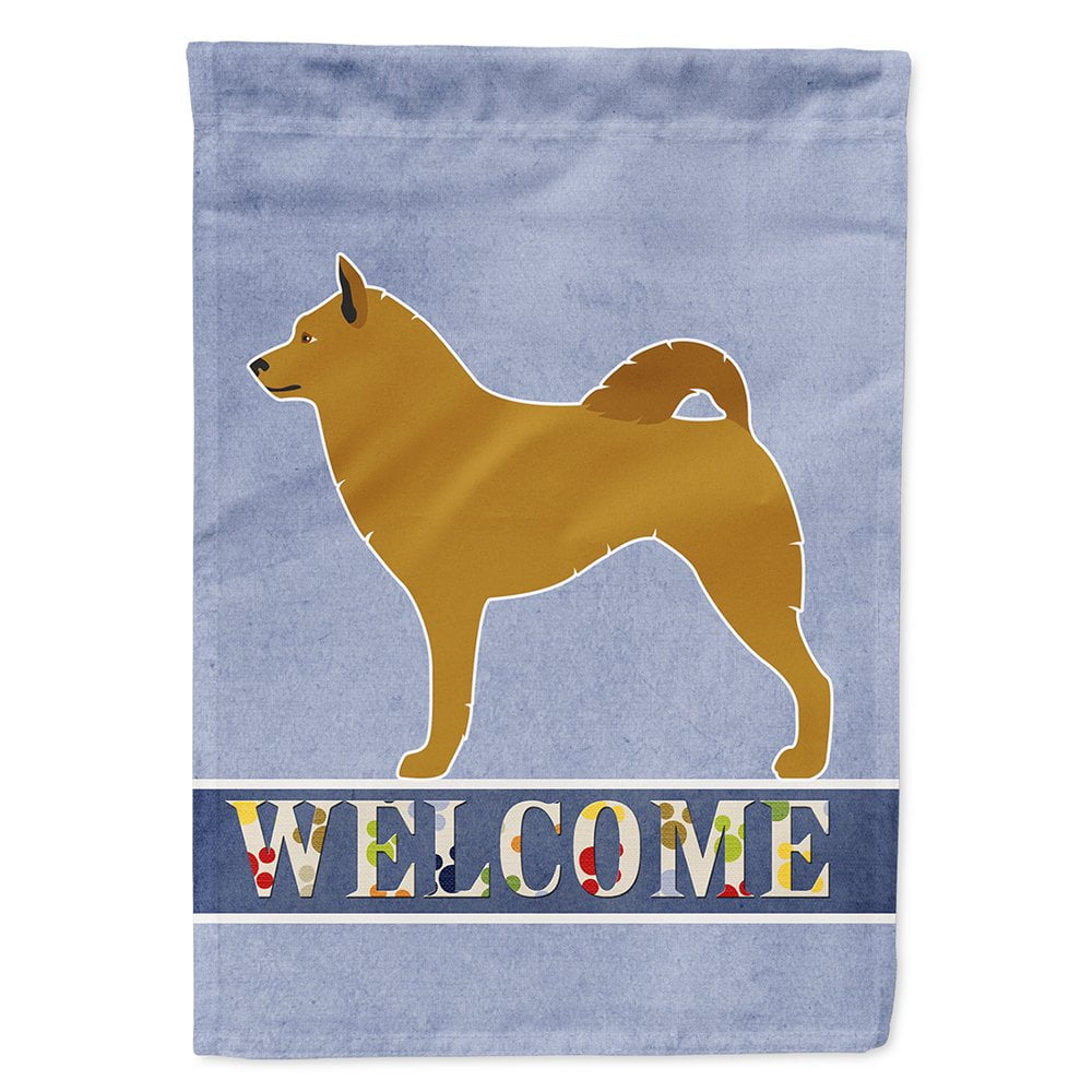 Finnish Spitz Welcome Flag Canvas House Size