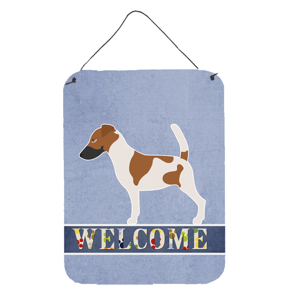 BB8279DS1216 Smooth Fox Terrier Welcome Wall or Door Hanging Prints