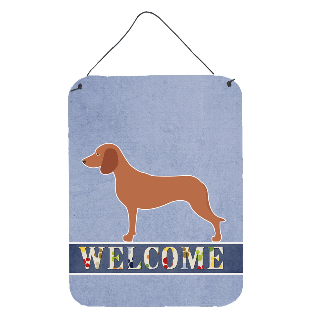 Bavarian Mountian Hound Welcome Wall or Door Hanging Prints - Multi - 12 x 16 in.