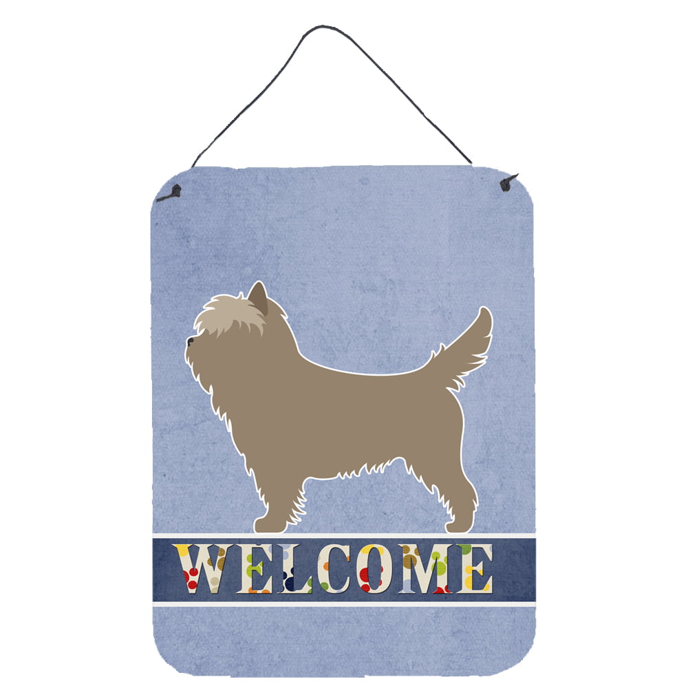 Cairn Terrier Welcome Wall or Door Hanging Prints - Multi - 12 x 16 in.