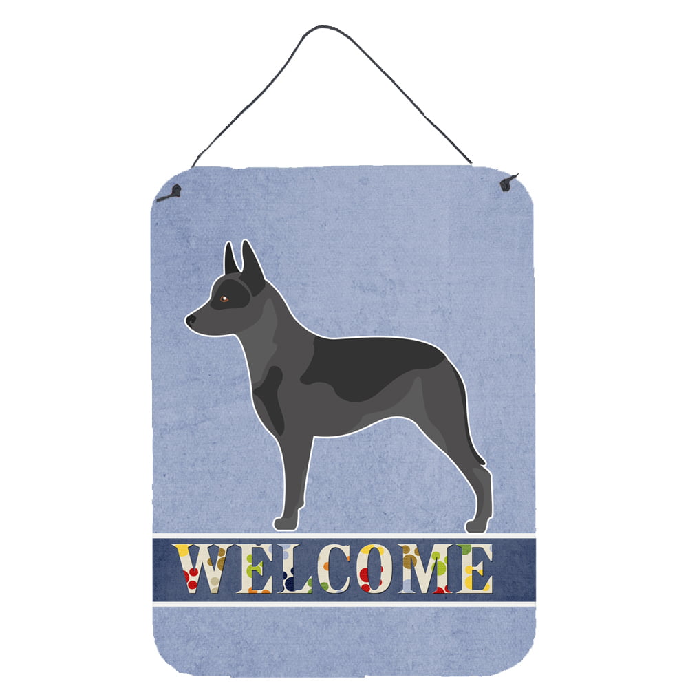 Australian Cattle Dog Welcome Wall or Door Hanging Prints - Multi - 12 x 16 in.