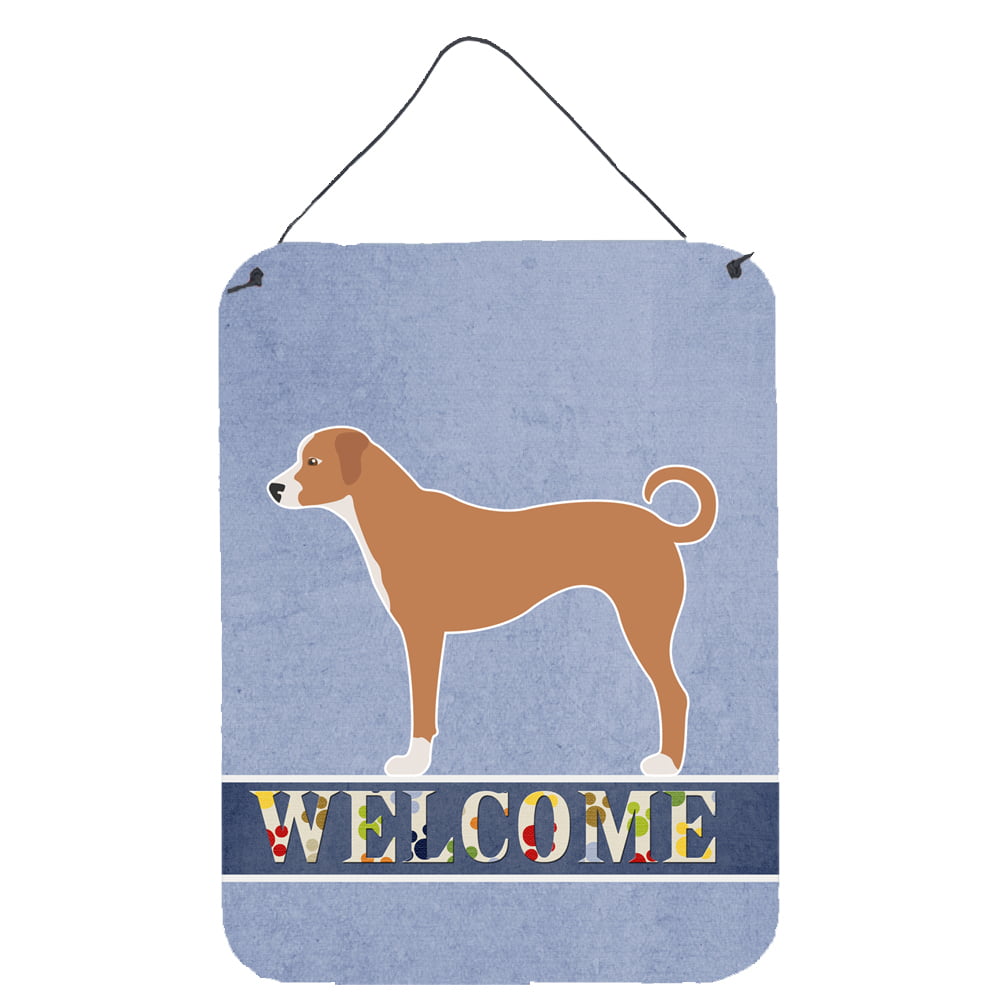 Australian Pinscher Welcome Wall or Door Hanging Prints - Multi - 12 x 16 in.