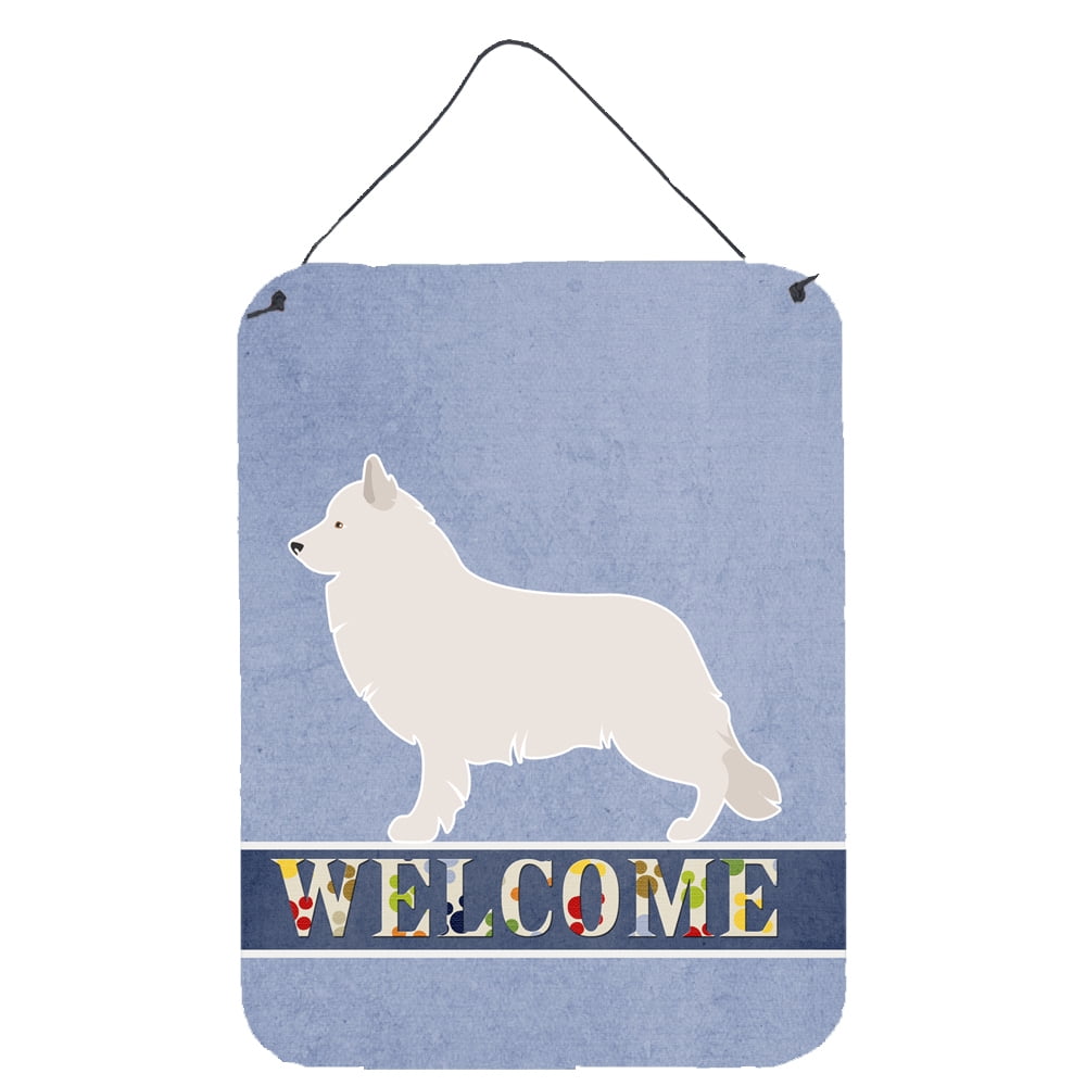 Berger Blanc Suisse Welcome Wall or Door Hanging Prints - Multi - 12 x 16 in.
