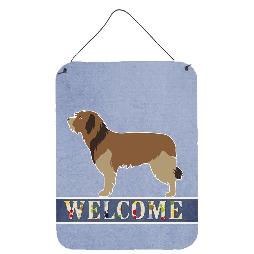 Catalan Sheepdog Welcome Wall or Door Hanging Prints - Multi - 12 x 16 in.