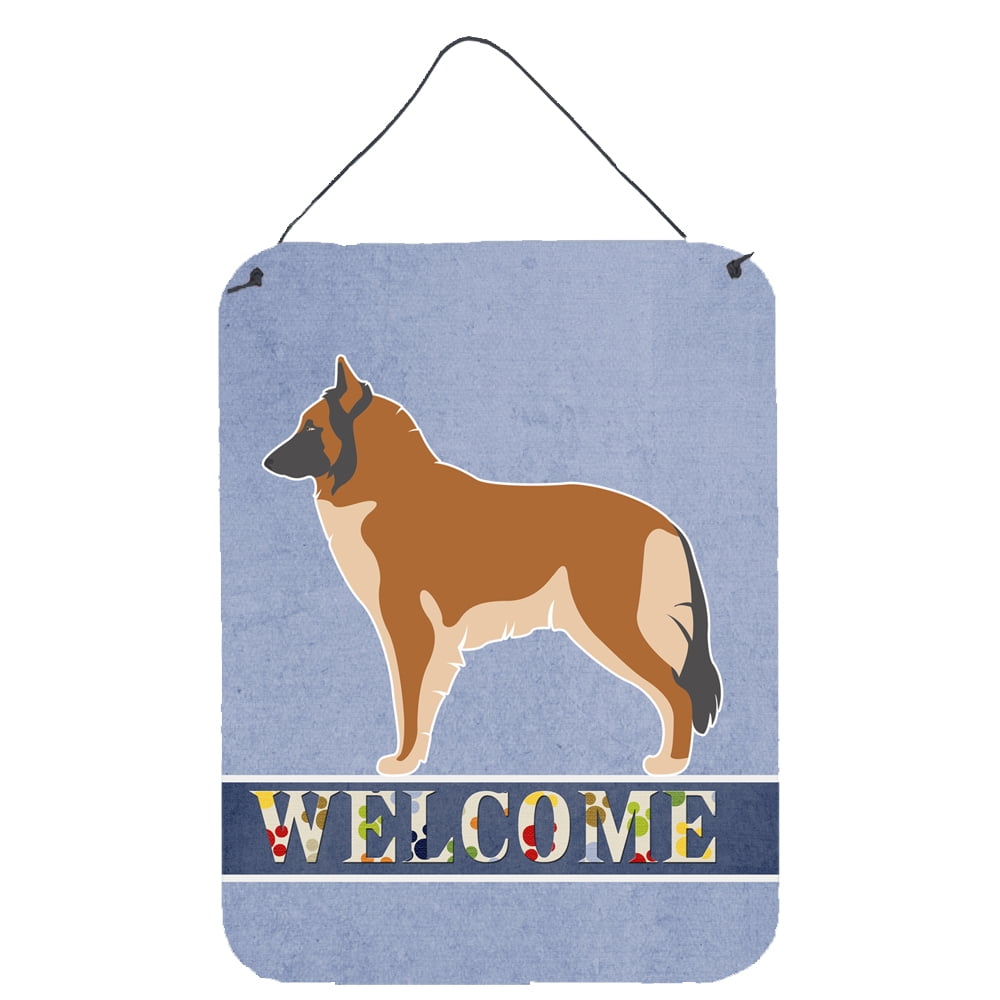 Belgian Tervuren Welcome Wall or Door Hanging Prints - Multi - 12 x 16 in.