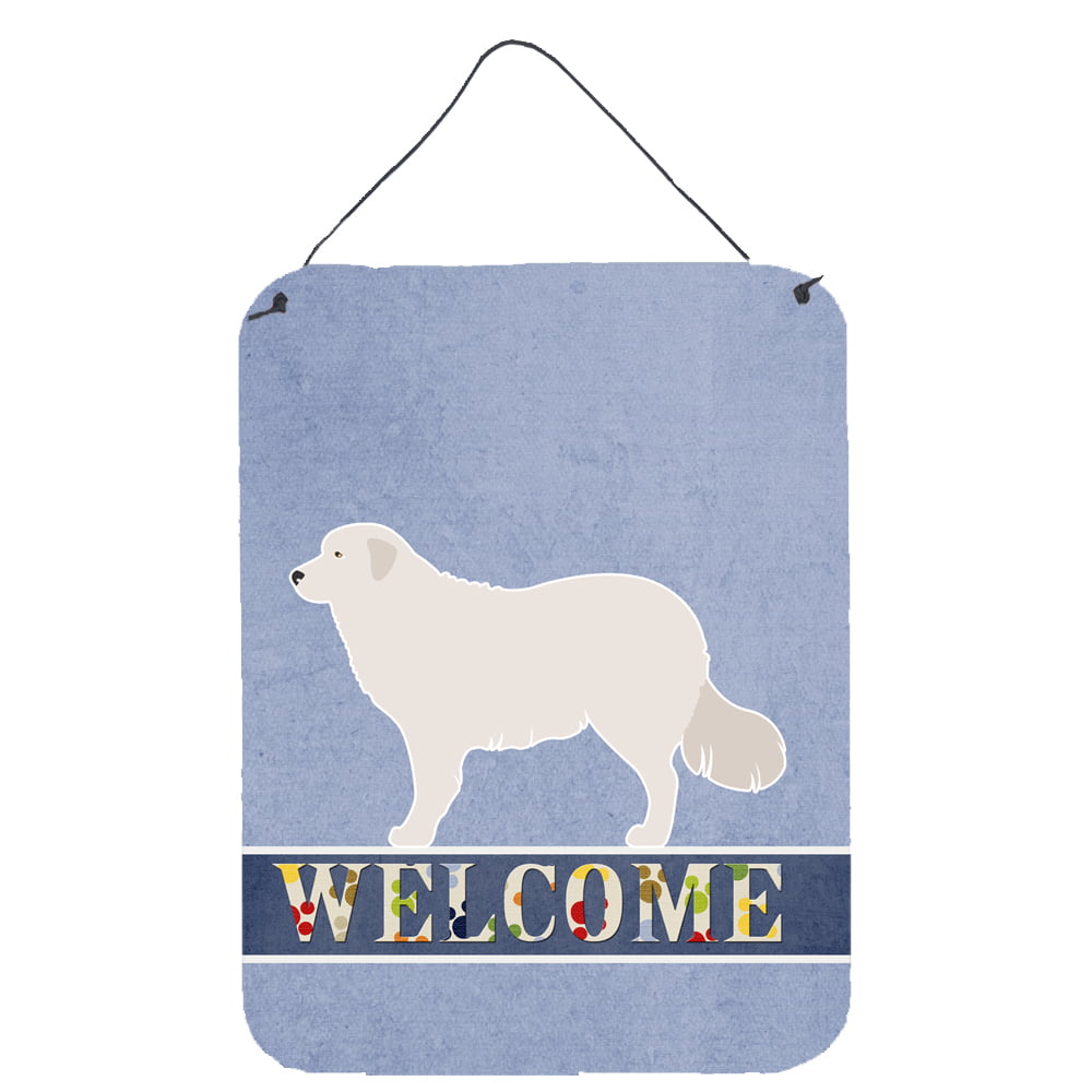 Kuvasz Welcome Wall or Door Hanging Prints - Multi - 12 x 16 in.