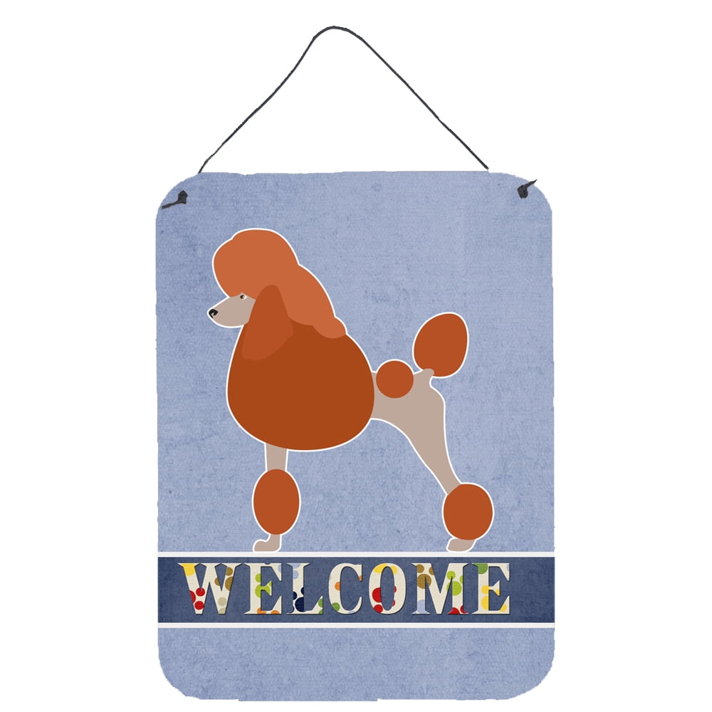 Royal Poodle Welcome Wall or Door Hanging Prints - Multi - 12 x 16 in.