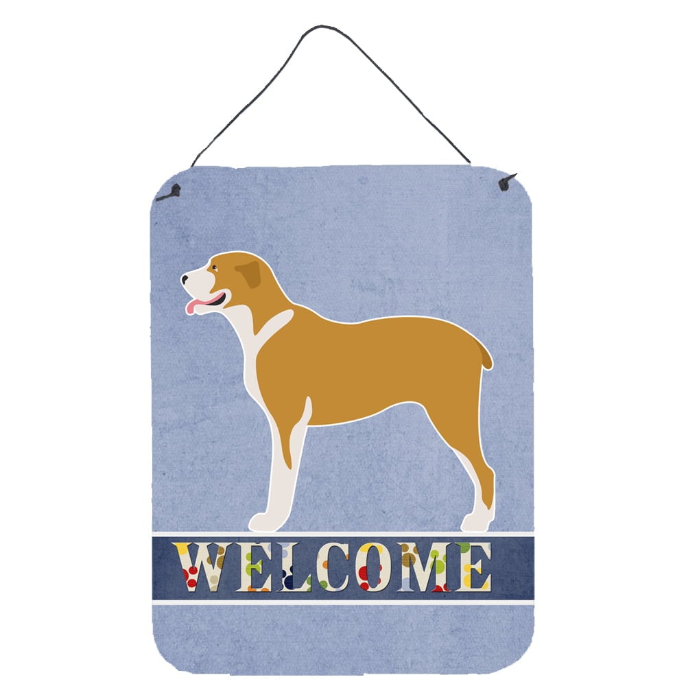 Belgium Mastiff Welcome Wall or Door Hanging Prints - Multi - 12 x 16 in.