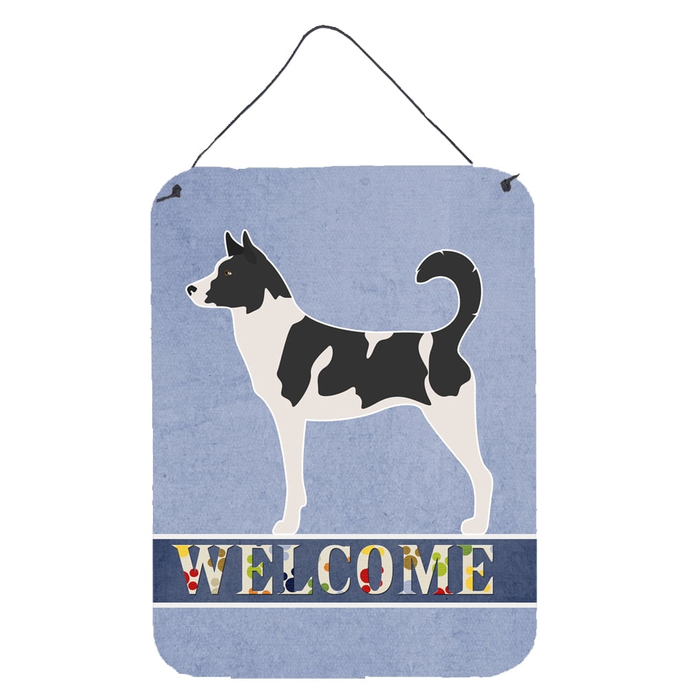 Canaan Dog Welcome Wall or Door Hanging Prints - Multi - 12 x 16 in.