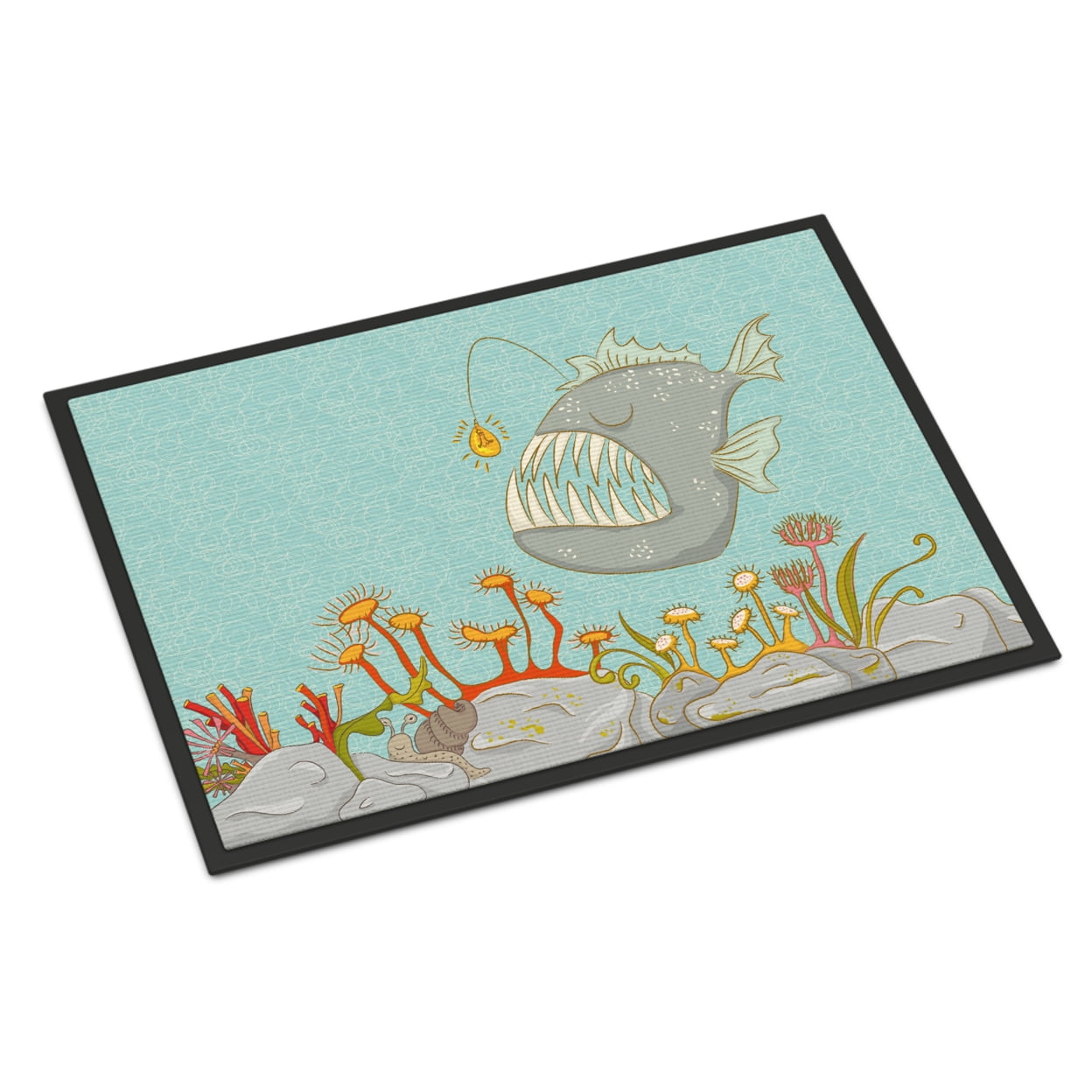 Frog Fish Scene Indoor or Outdoor Mat - 18 x 27 in.