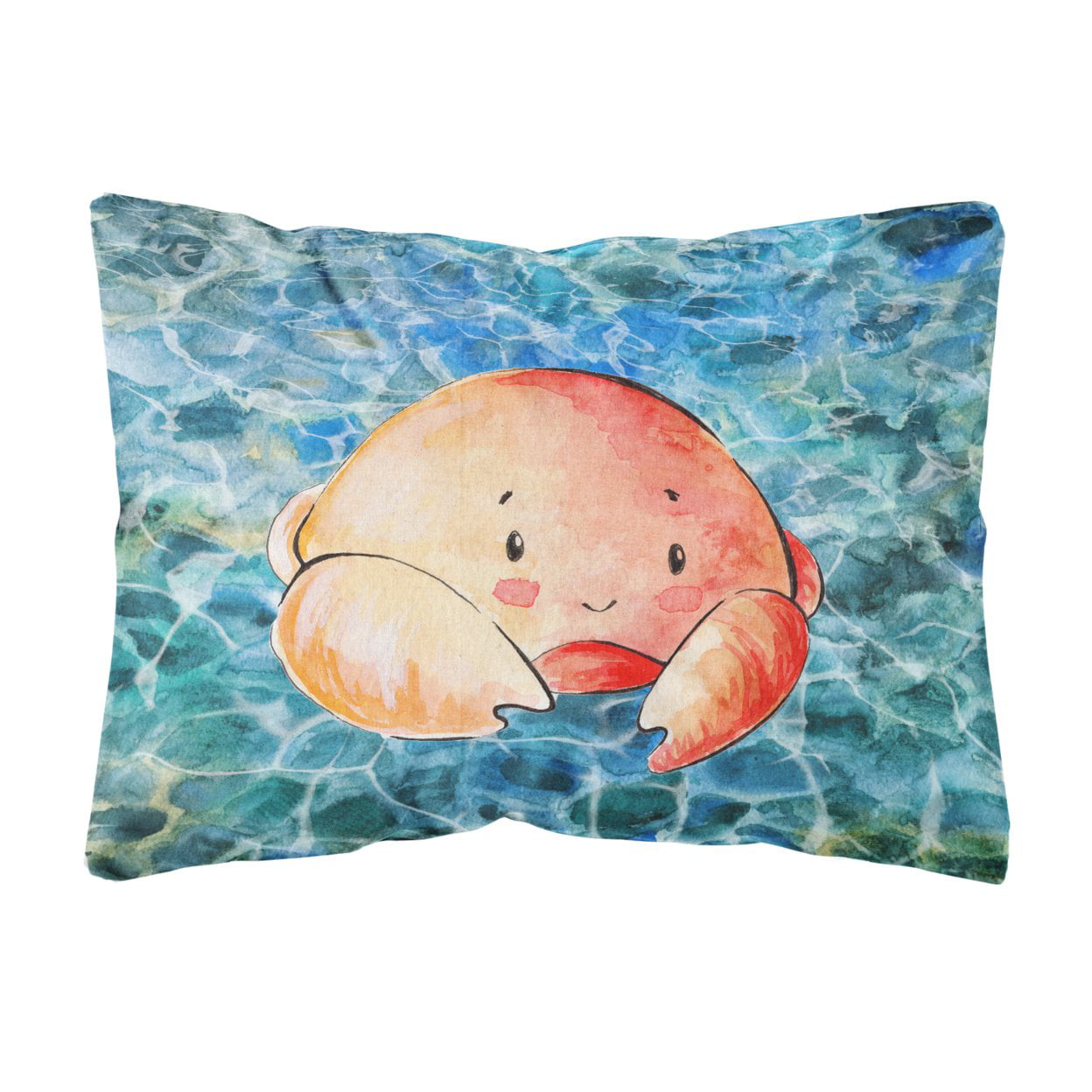 BB8523PW1216 Crab Canvas Fabric Decorative Pillow