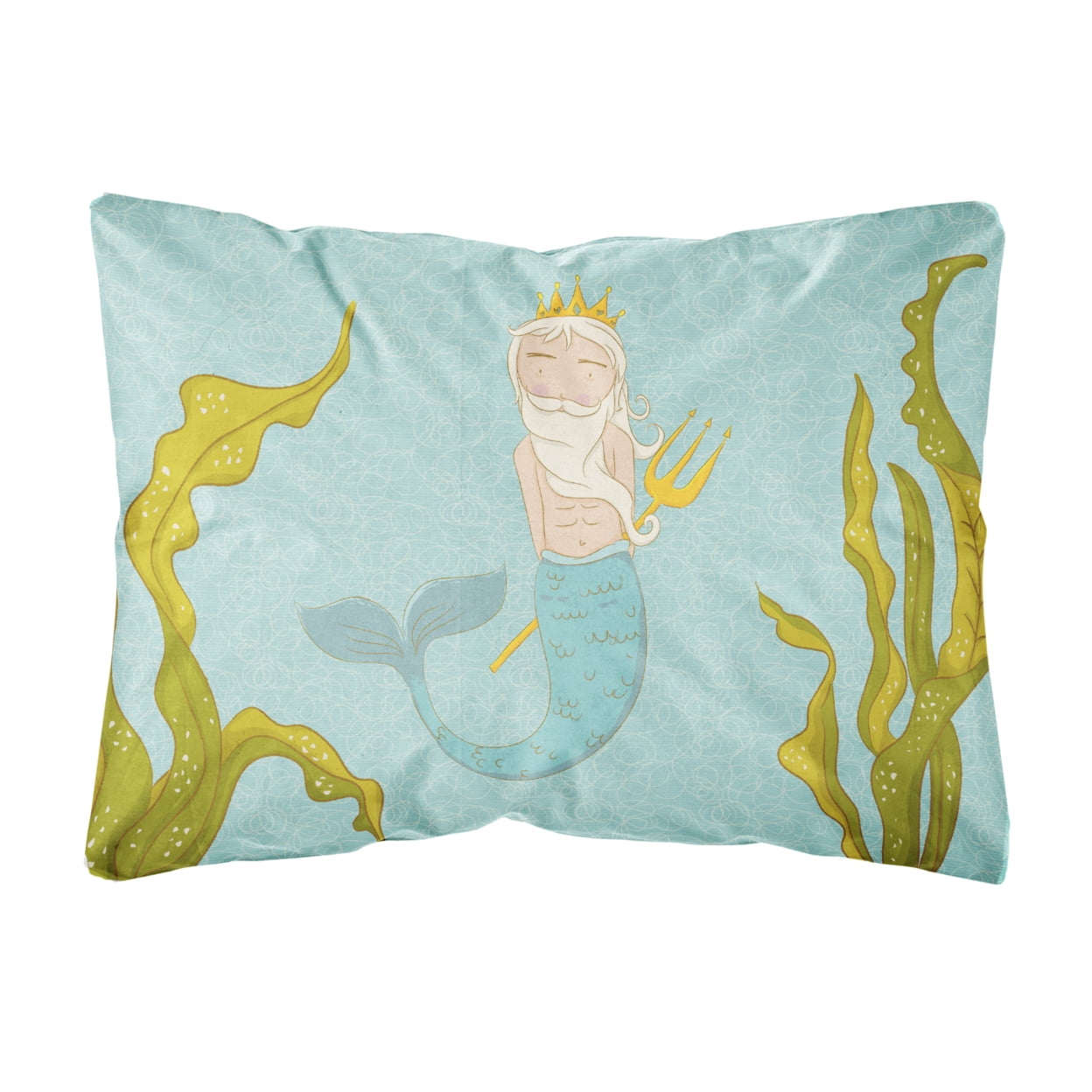 BB8542PW1216 Neptune Merman Canvas Fabric Decorative Pillow