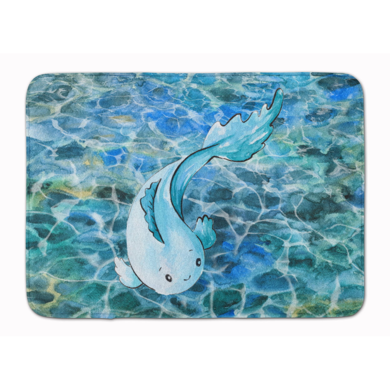 Blue Fish Machine Washable Memory Foam Mat - Multi-Colored