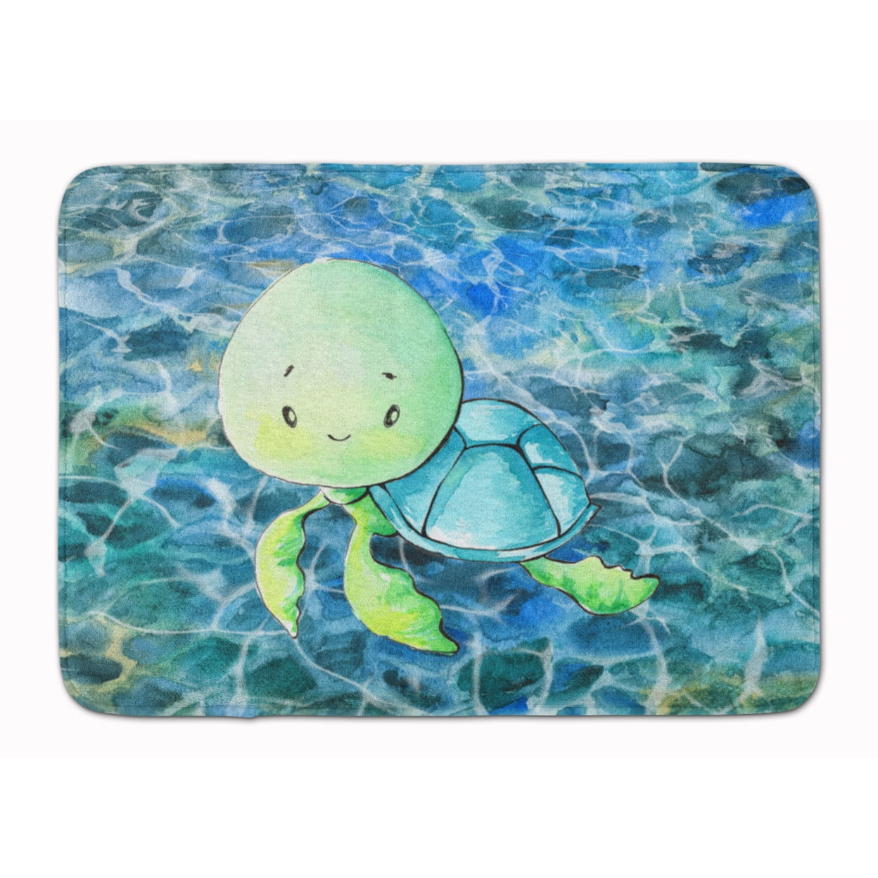 BB8525RUG Sea Turtle Machine Washable Memory Foam Mat