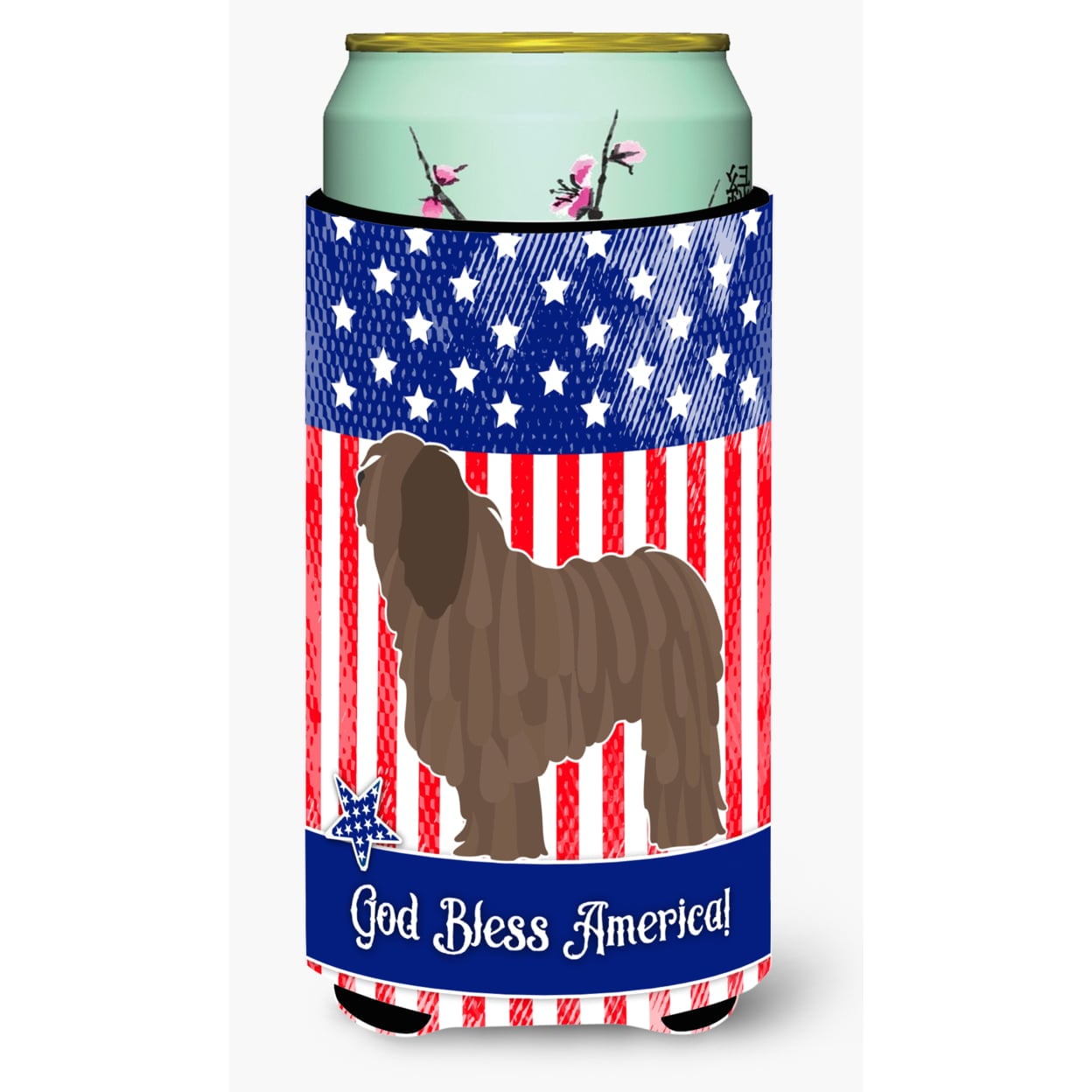 BB8372TBC Bergamasco Shepherd American Tall Boy Beverage Insulator Hugger