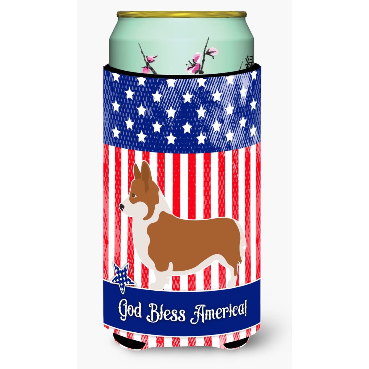 Pembroke Welsh Corgi American Tall Boy Beverage Insulator Hugger - Multi-Colored - Tall Boy