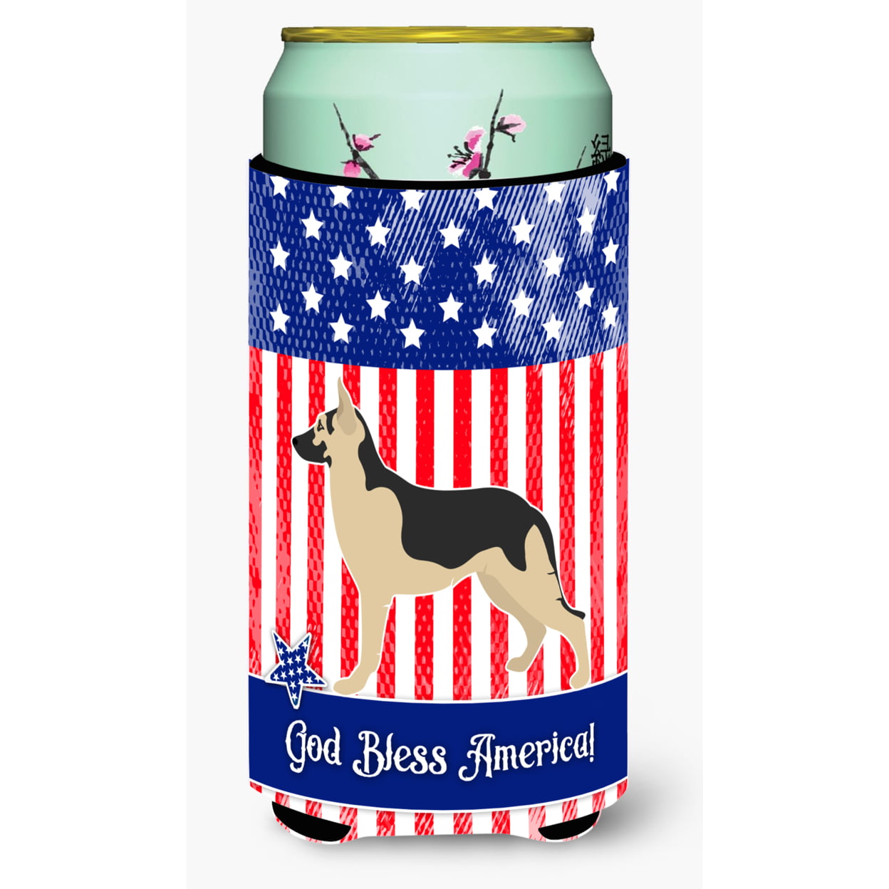 German Shepherd American Tall Boy Beverage Insulator Hugger - Multi-Colored - Tall Boy