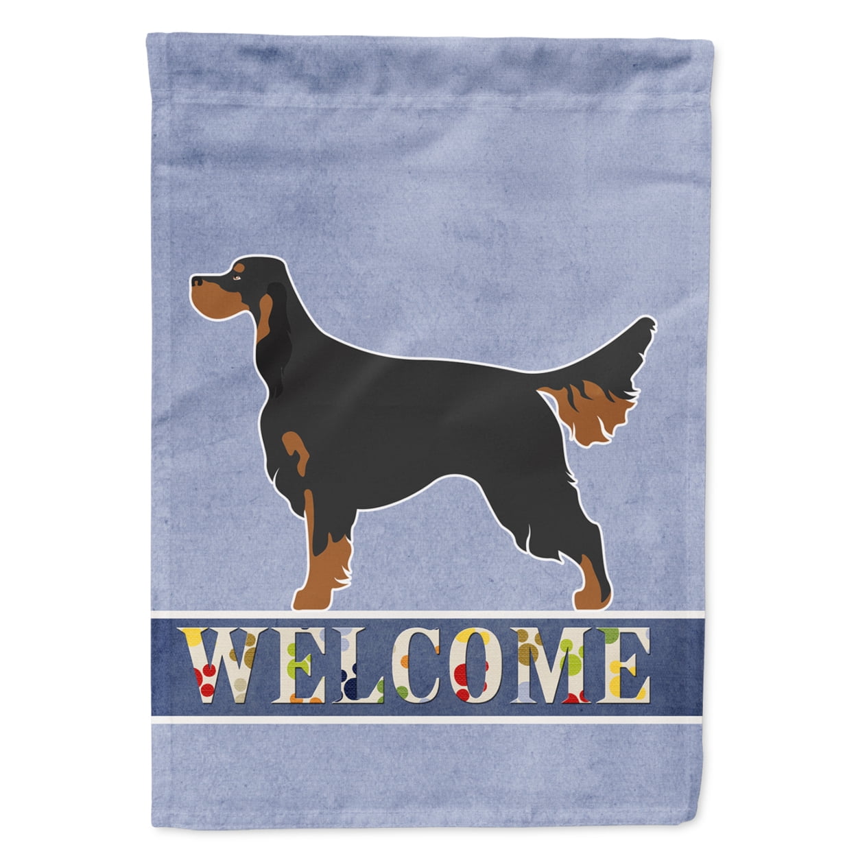 Gordon Setter Welcome Flag Garden - Multi-Colored