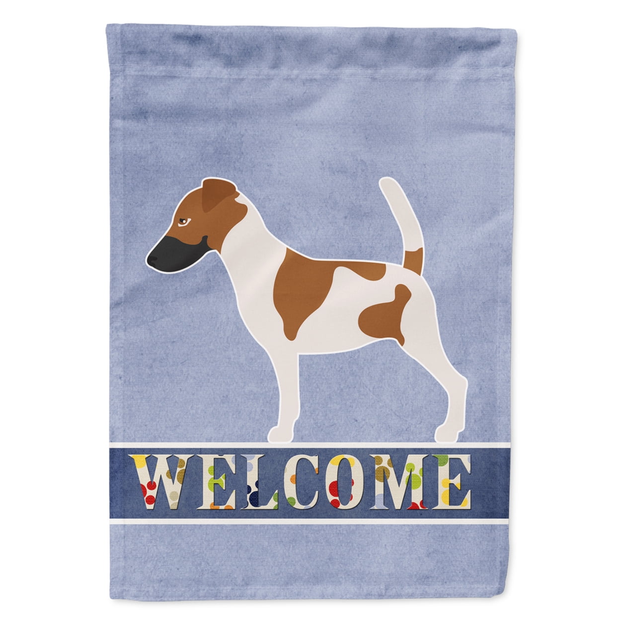 BB8279GF Smooth Fox Terrier Welcome Flag Garden