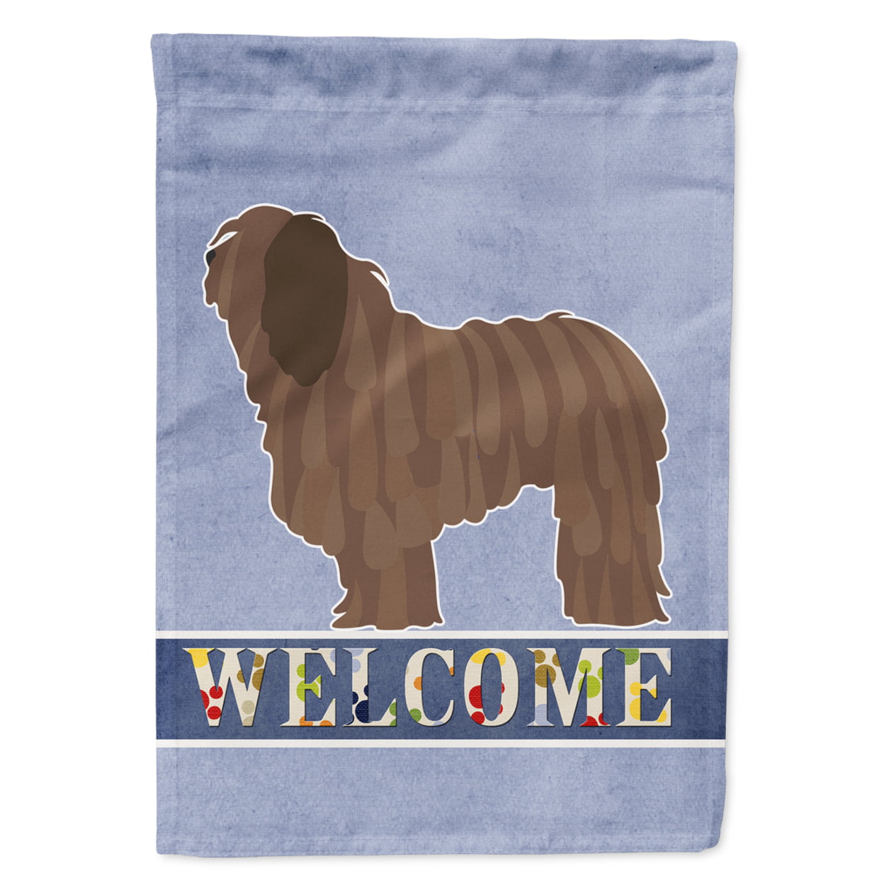 Bergamasco Shepherd Welcome Flag Garden - Multi-Colored