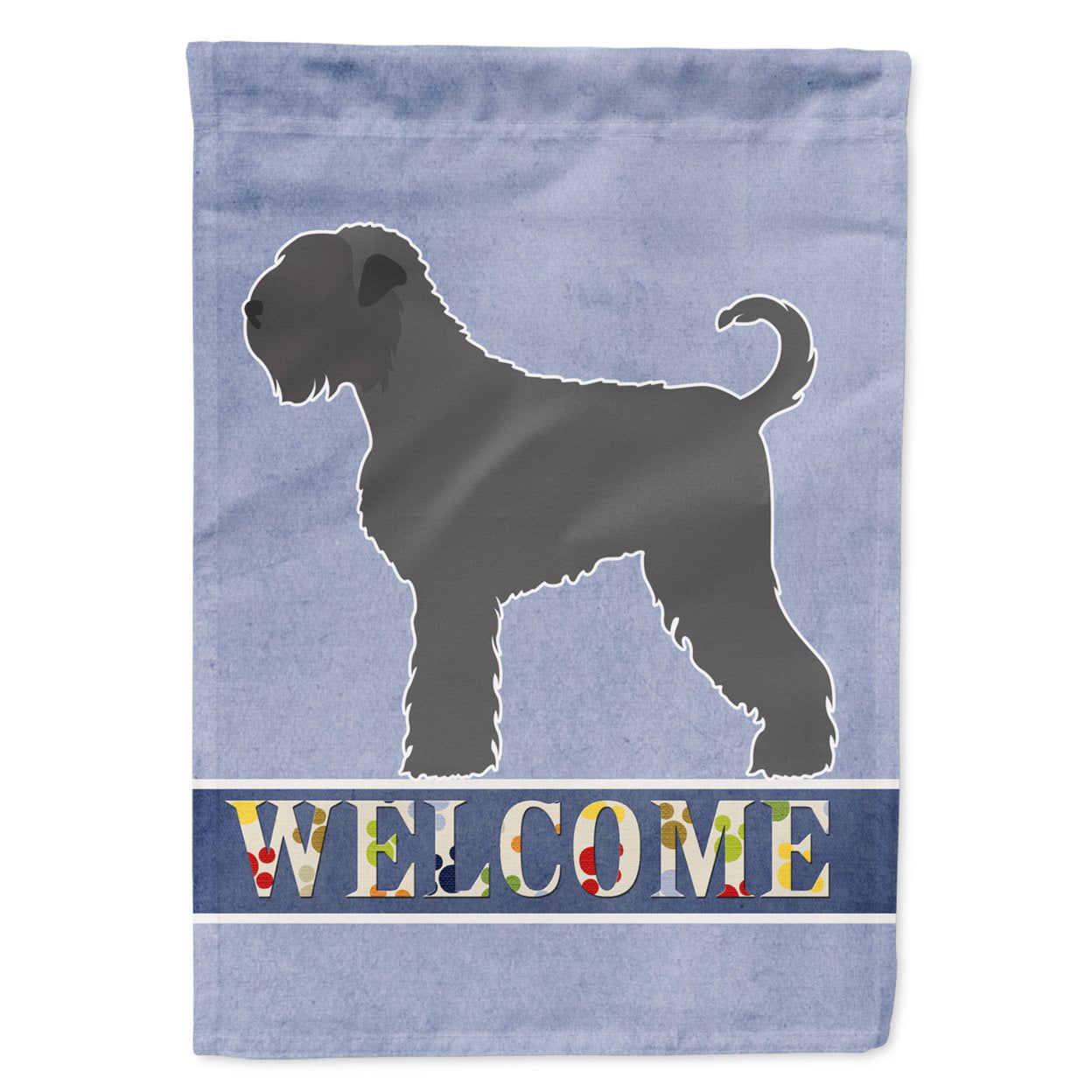Black Russian Terrier Welcome Flag Garden