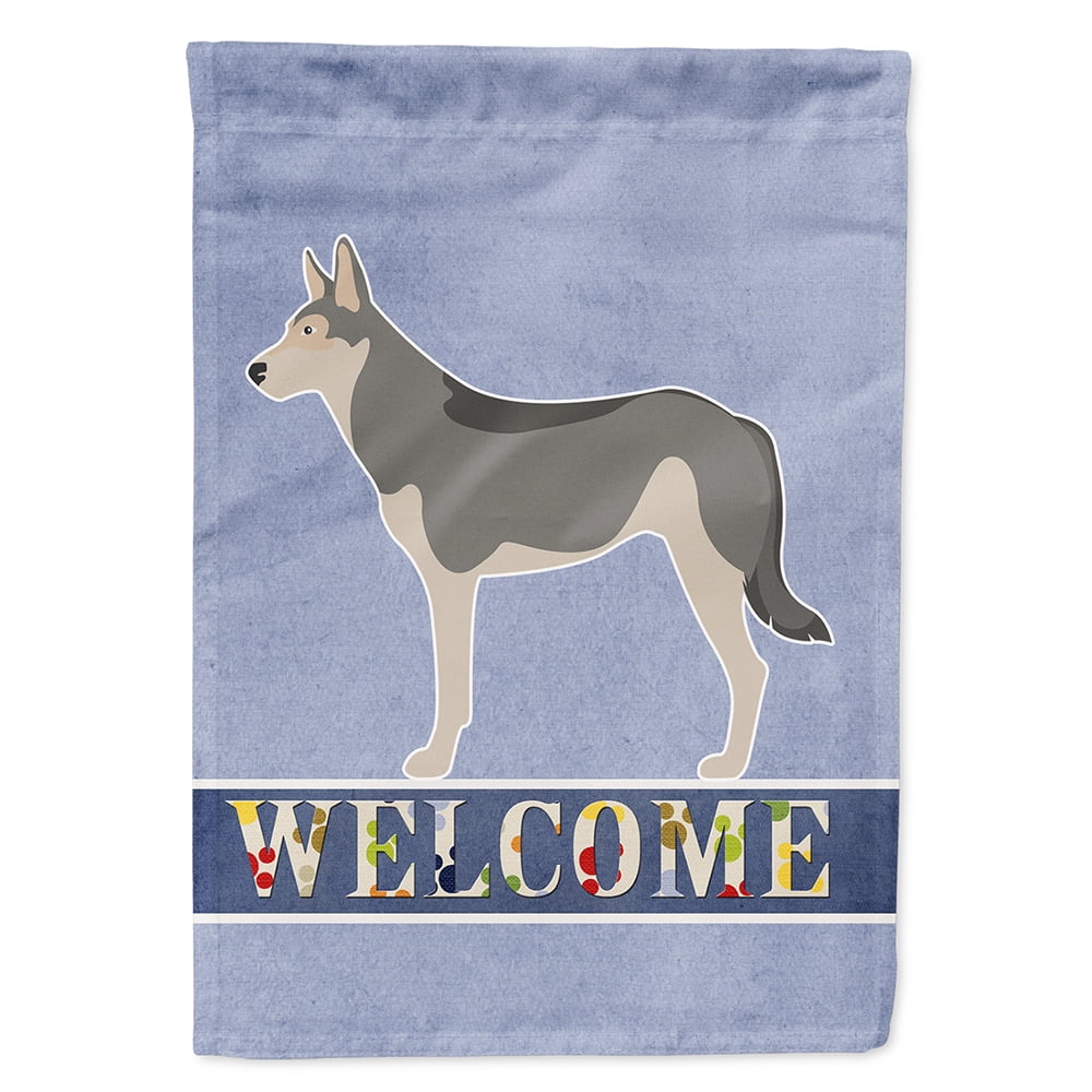 Saarloos Wolfdog Welcome Flag Garden - Multi-Colored