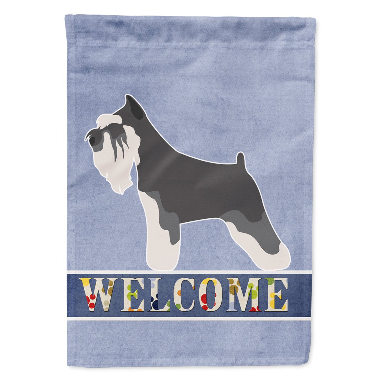 Miniature Schnauzer Welcome Flag Garden