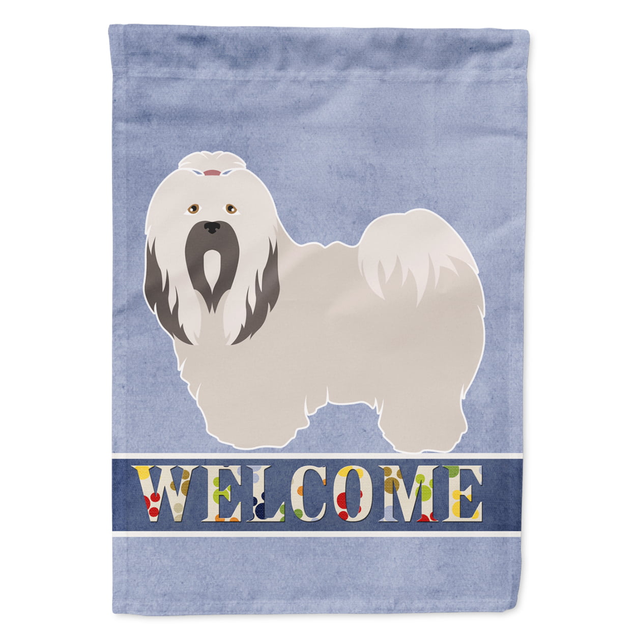 BB8319GF Lhasa Apso Welcome Flag Garden