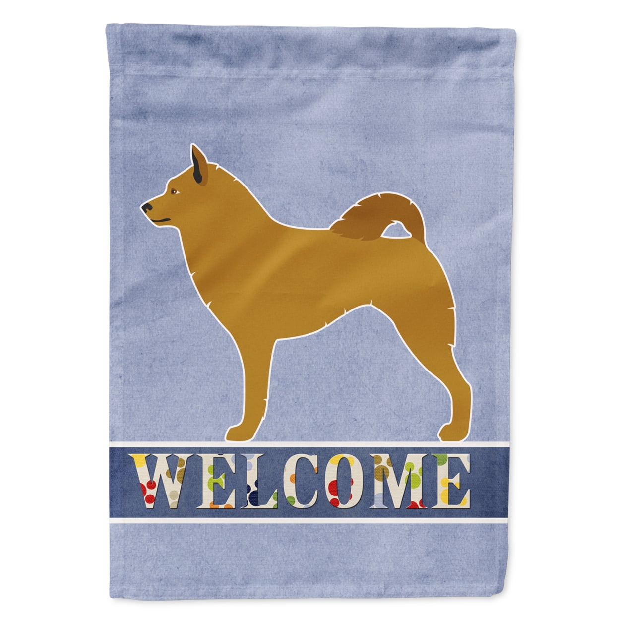 Finnish Spitz Welcome Flag Garden Size
