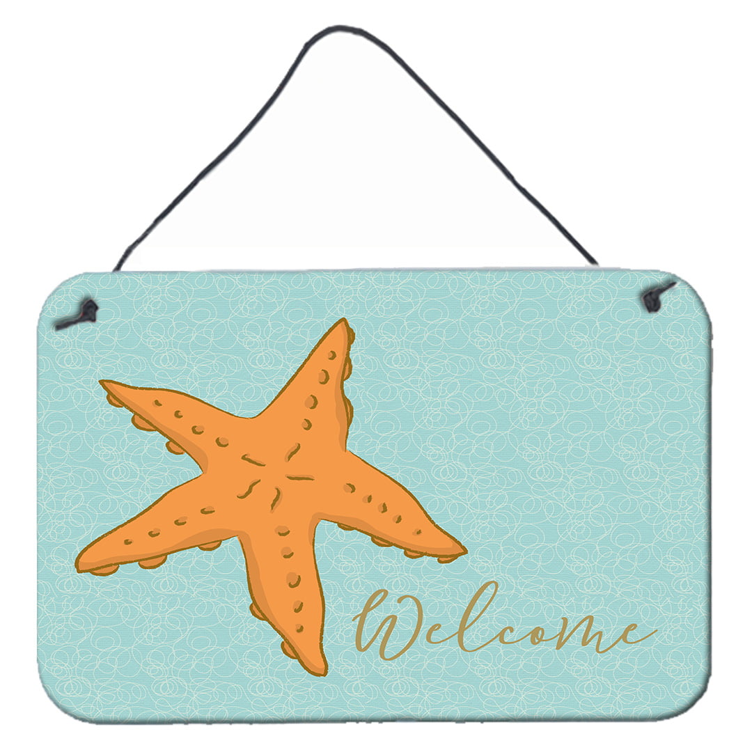 Starfish Welcome Wall Or Door Hanging Prints - Multicolored