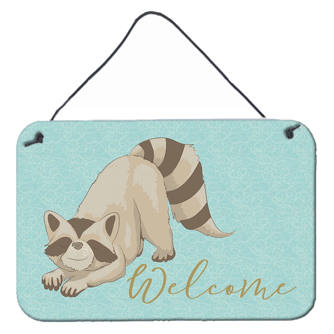 Raccoon Welcome Wall Or Door Hanging Prints